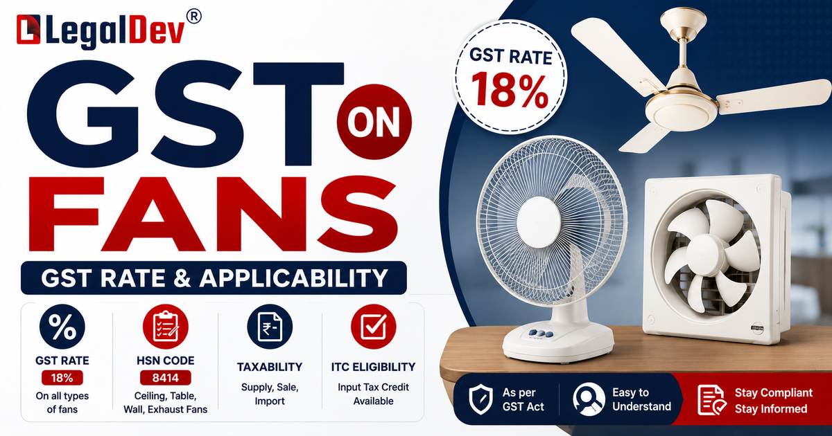 GST rate on fans in india